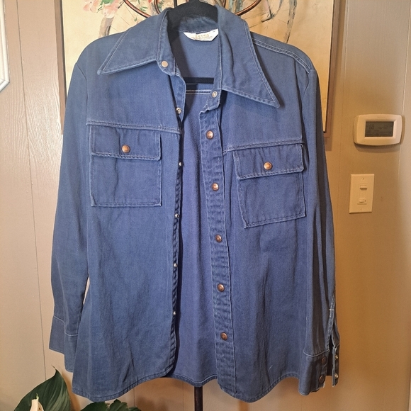 Vintage Mr. Leggs Western Wear Men's Snap Button Down Long Sleeve Medium - Picture 1 of 8